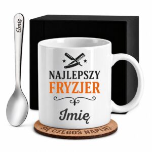 1 kubek biay z imieniem dla fryzjera, barbera prosty 1 kzsb0062