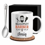 1 kubek biay z imieniem dla fryzjera, barbera prosty 1 kzsb0063