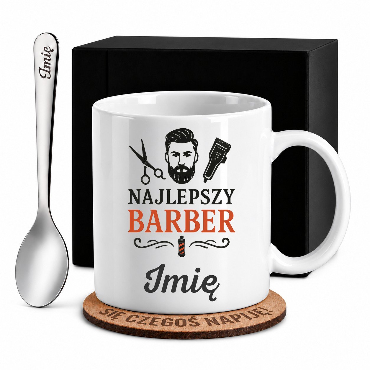1 kubek biay z imieniem dla fryzjera, barbera prosty 1 kzsb0063 1 kubek biay z imieniem dla fryzjera, barbera prosty 1 kzsb0063