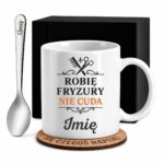 1 kubek biay z imieniem dla fryzjera, barbera prosty 1 kzsb0064