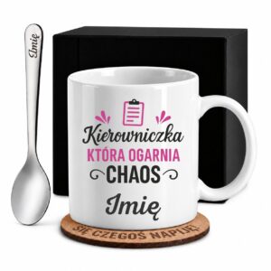 1 kubek biay z imieniem dla kierowniczki prosty 3 kzsb0076