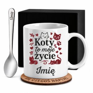 1 kubek biay z imieniem dla kociary bordowy 1 kzsb0079