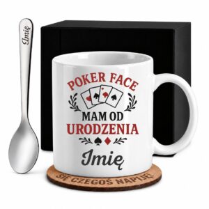 1 kubek biay z imieniem dla pokerzysty bordowy 1 kzsb0131