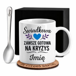 1 kubek biay z imieniem dla swiadkowej prosty 1 kzsb0197