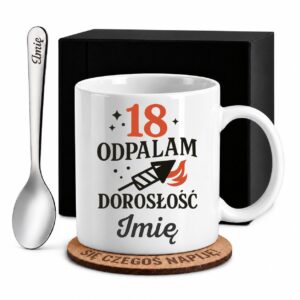 1 kubek biay z imieniem na 18 urodziny prosty 2 kzsb0208