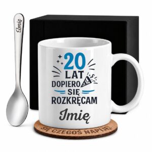 1 kubek biay z imieniem na 20 urodziny prosty 2 kzsb0212
