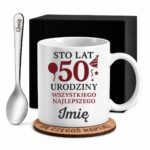 1 kubek biay z imieniem na 50 urodziny bordowy 1 kzsb0217