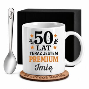 1 kubek biay z imieniem na 50 urodziny prosty 2 kzsb0218