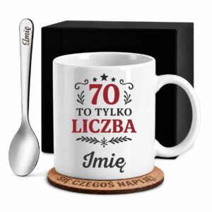 1 kubek biay z imieniem na 70 urodziny bordowy 2 kzsb0221