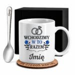 1 kubek biay z imieniem na slub, wesele prosty 1 kzsb0244