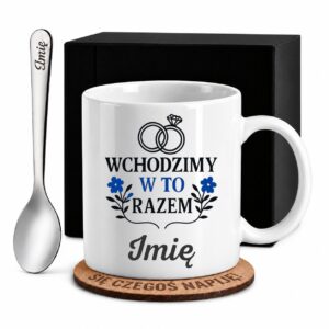 1 kubek biay z imieniem na slub, wesele prosty 1 kzsb0244