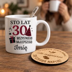 2 biay kubek personalizowany na 30 urodziny prosty 1 kzsb0213