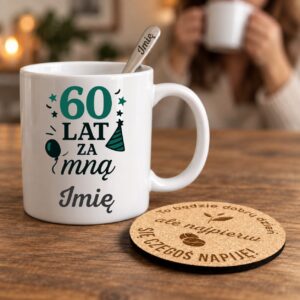 2 biay kubek personalizowany na 60 urodziny butelkowa zielen 3 kzsb0220
