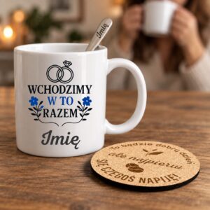 2 biay kubek personalizowany na slub, wesele prosty 1 kzsb0244