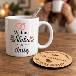 2 biay kubek personalizowany na slub, wesele prosty 5 kzsb0247