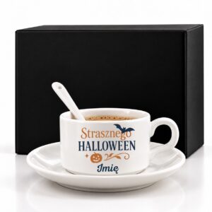 1 filizanka personalizowana biaa z imieniem na halloween rozbudowany 1 filb0184