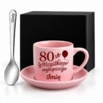 1 filizanka rozowa personalizowana na 80 urodziny granat + winna czerwien 1 filr0139
