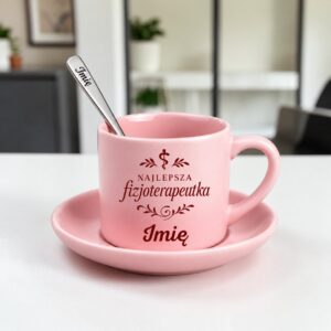 2 filizanka rozowa z imieniem dla fizjoterapeutki rozbudowany 2 filr0036