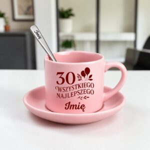 2 filizanka rozowa z imieniem na 30 urodziny grafit + bordo 1 filr0134