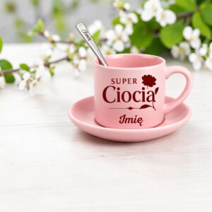 3 filizanka rozowa z yzeczka i talerzykiem personalizowana dla cioci profesjonalny 1 filr0016