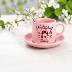 3 filizanka rozowa z yzeczka i talerzykiem personalizowana dla gamera rozbudowany 2 filr0041