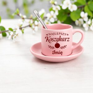 3 filizanka rozowa z yzeczka i talerzykiem personalizowana dla koszykarza rozbudowany 2 filr0051