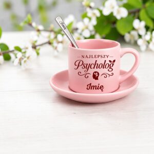 3 filizanka rozowa z yzeczka i talerzykiem personalizowana dla psychologa rozbudowany 2 filr0094